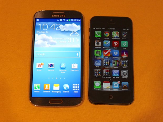 samsung galaxy s4 vs apple iphone 5-2