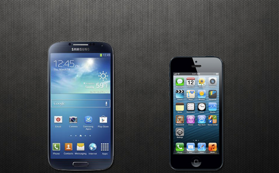 samsung galaxy s4 vs apple iphone 5-6